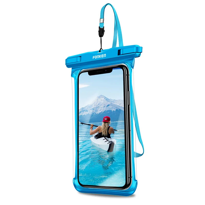 Pochette étanche téléphone Samsung bleue