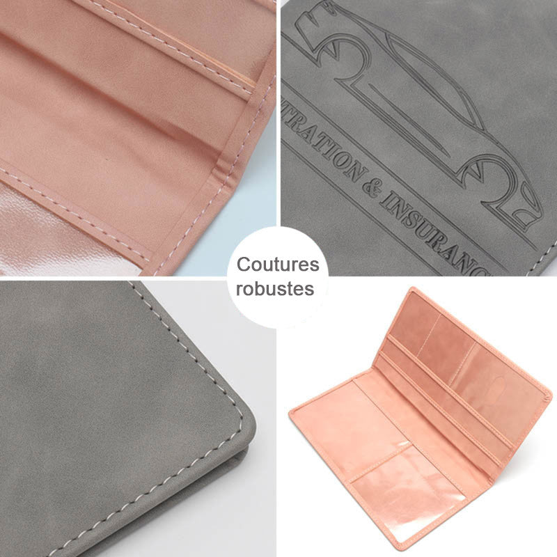 Pochette pour carte grise robuste durable