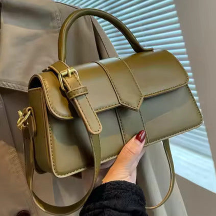 Sac main pochette bandouliere vert olive