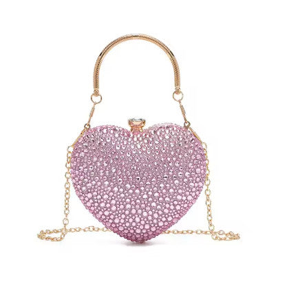 pochette cœur rose