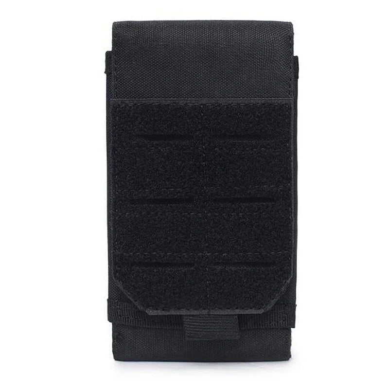 pochette telephone portable militaire coloris noir details velcro exterieur modele A
