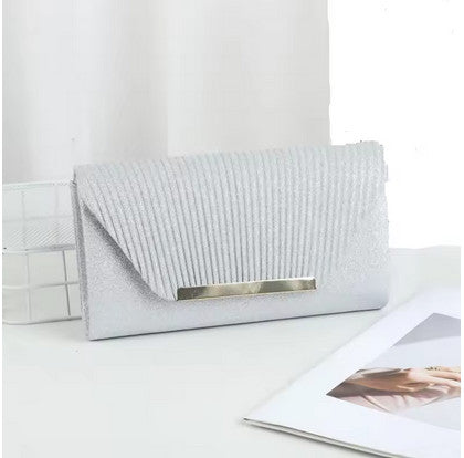 pochette luxe soiree blanche  scintillante   paillettes