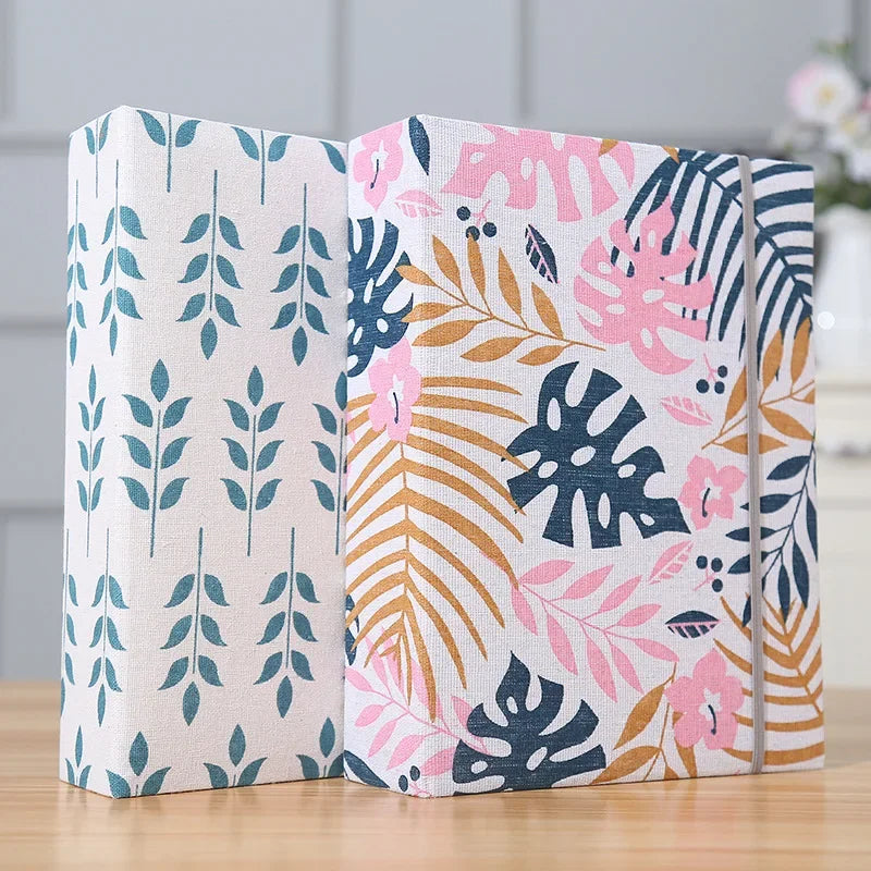 Album pochette photos ouvert visuel motif ronde  exotique et épi bleu Tiffany