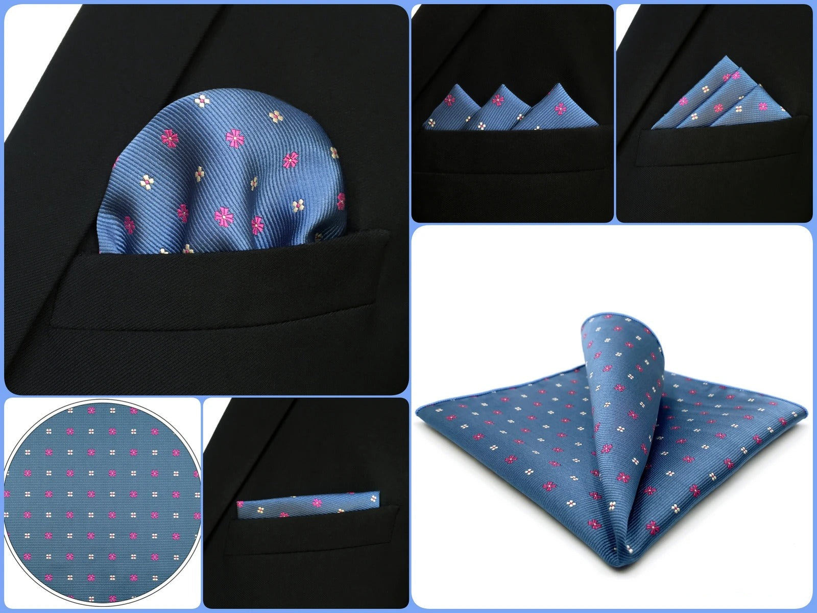 Costume pochette 5 plissages possibles