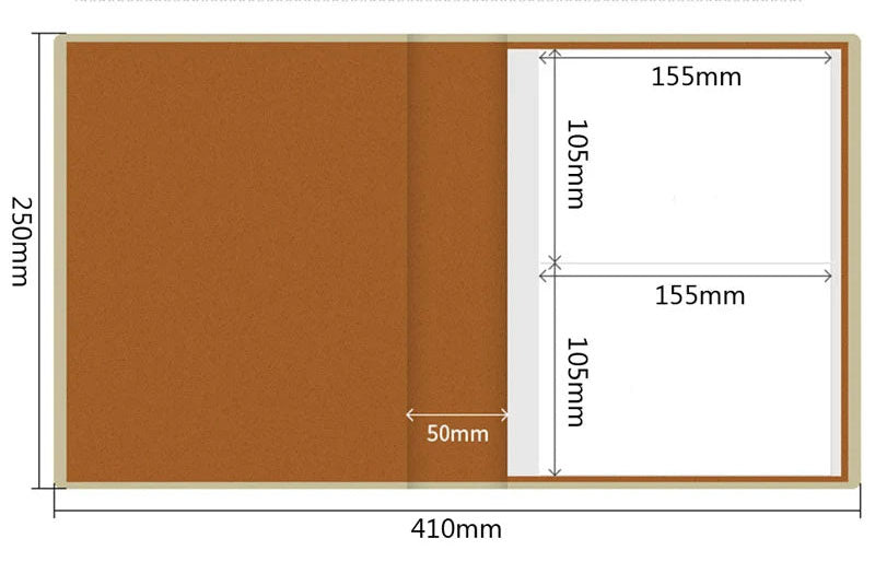 Dimensions pochette intérieure album photo