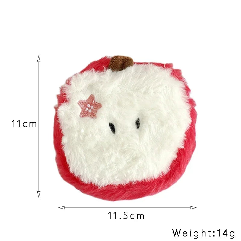 Petite pochette Pomme rouge et blanche dimensions 