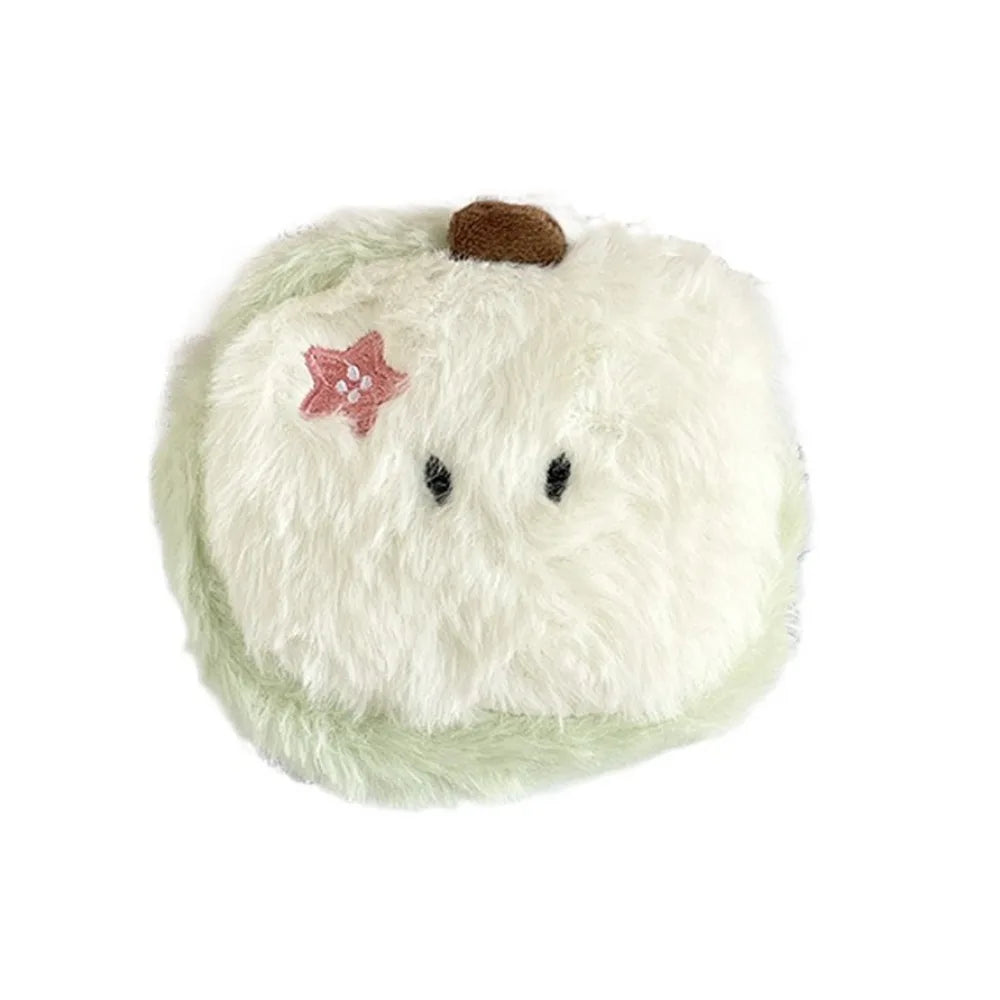 Petite pochette Pomme vert pastel et blanche 