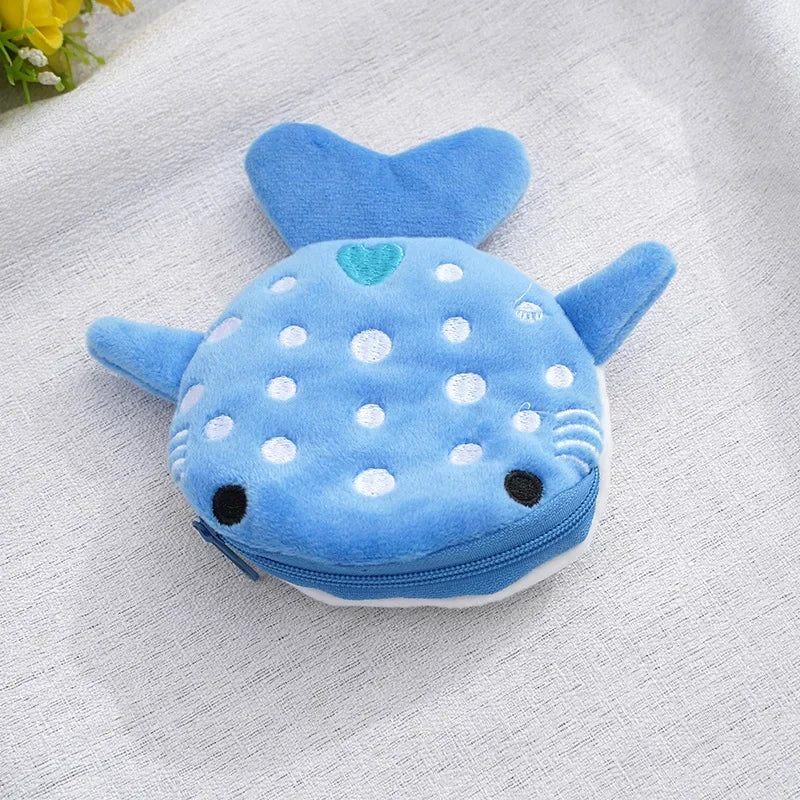 Petite pochette Requin baleine visuel  bleue