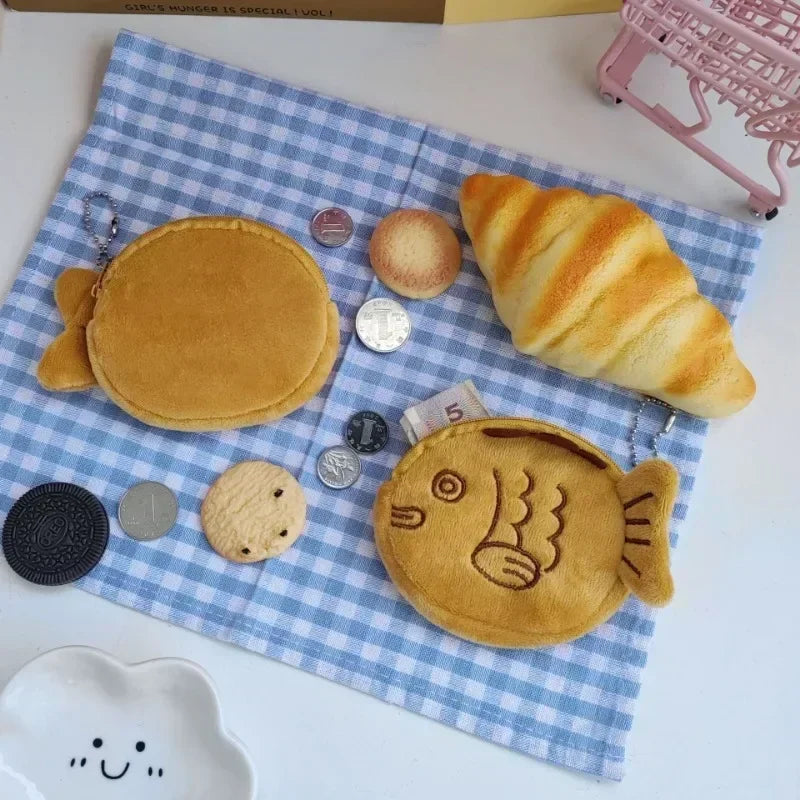Petite pochette zippee biscuit poisson
