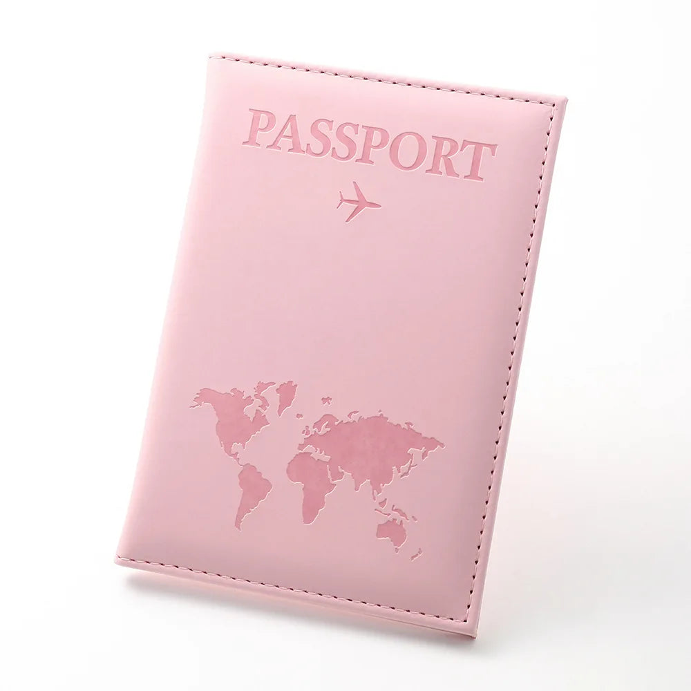 Pochette Passeport Rose lisse