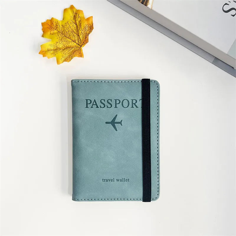 Pochette Passeport Vert d'eau