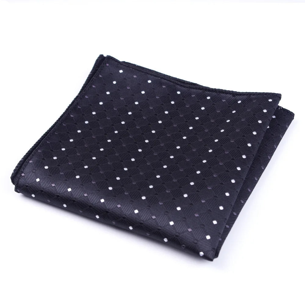 Pochette  costume homme pois blanc et marine sur fond marine