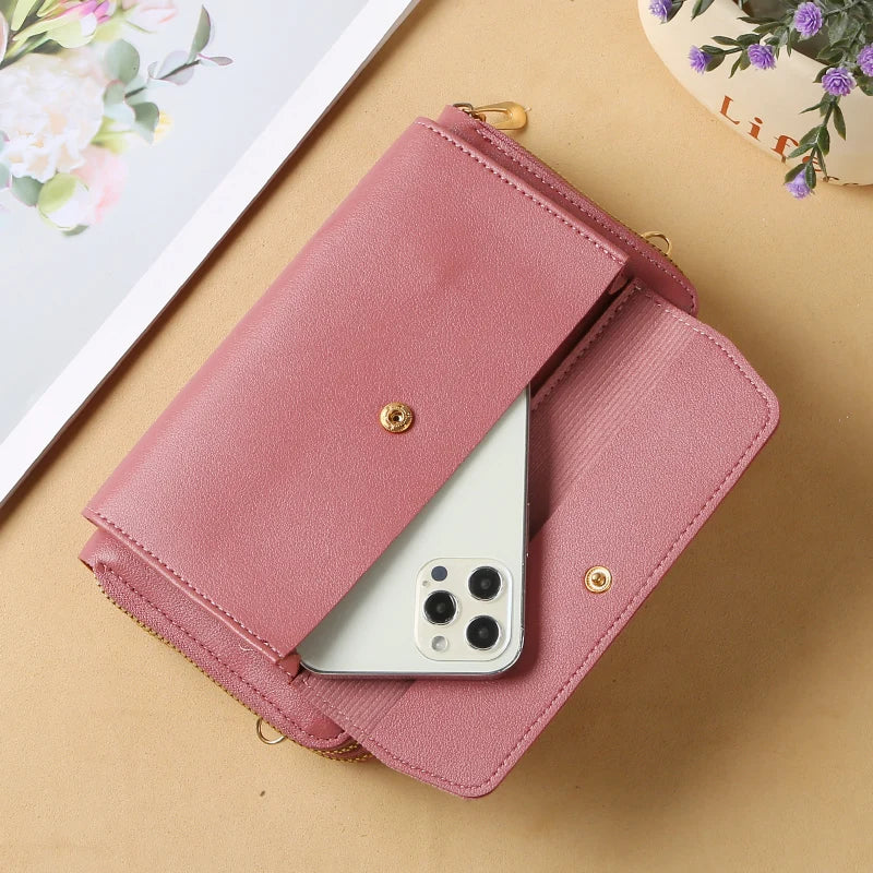 Pochette a bandouliere femme poche exterieure pression