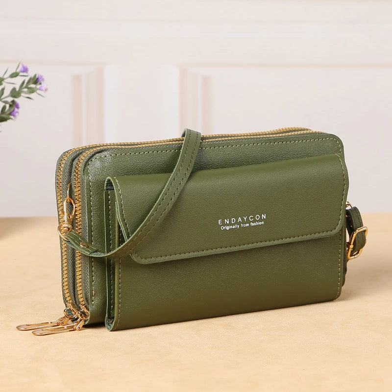 Pochette a bandouliere femme verte