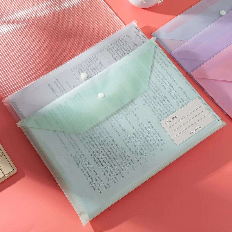 Pochette a rabats dessus visuel avant avec etiquette 
