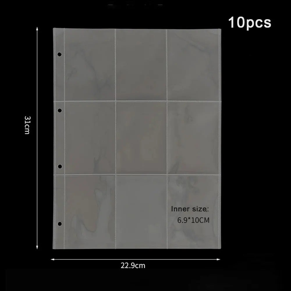 Pochette album  : 4 trous - 9 emplacements - Lot de 10