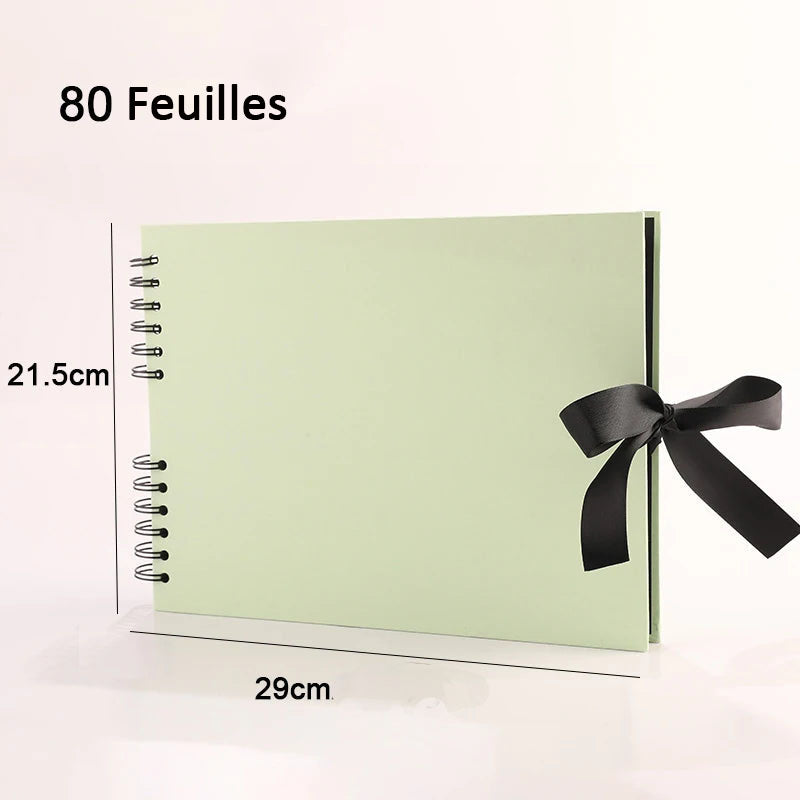 Pochette album vert 80 feuilles