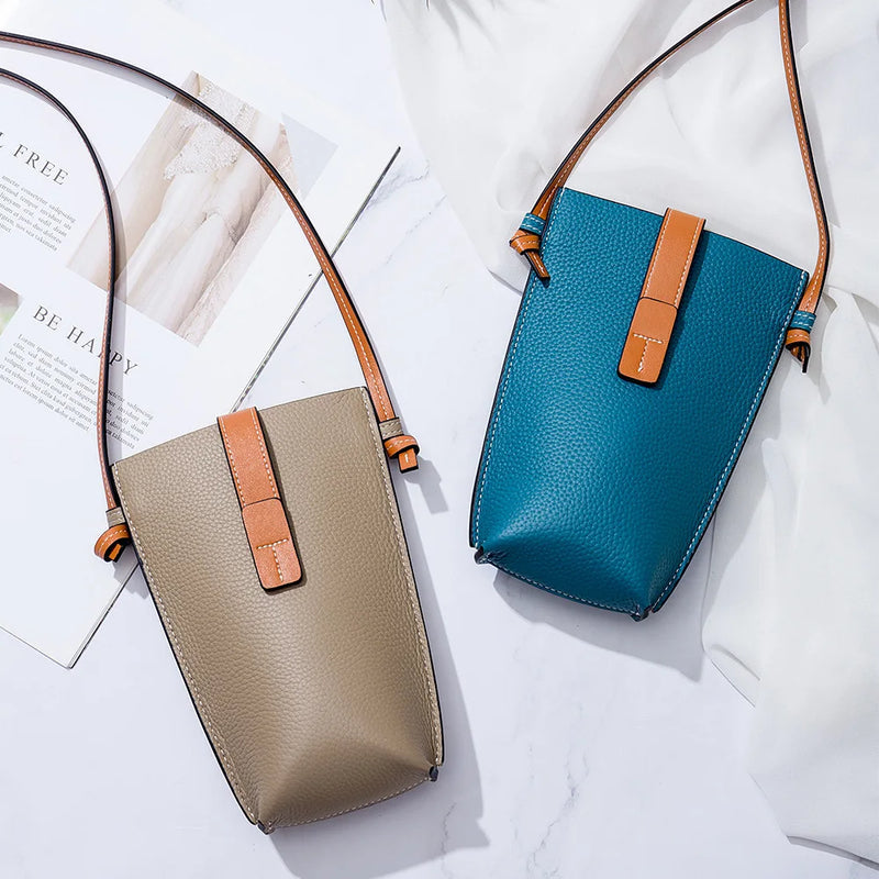 Pochette bandouliere telephone Cuir veritable