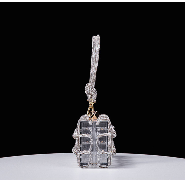 Pochette ceremonie mariage design acrylique transparente _profil