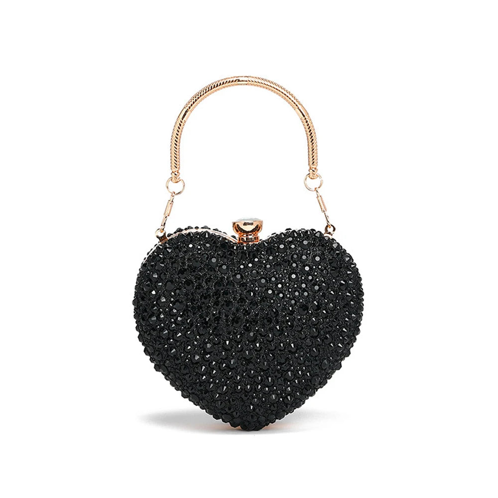 Pochette coeur noire 
