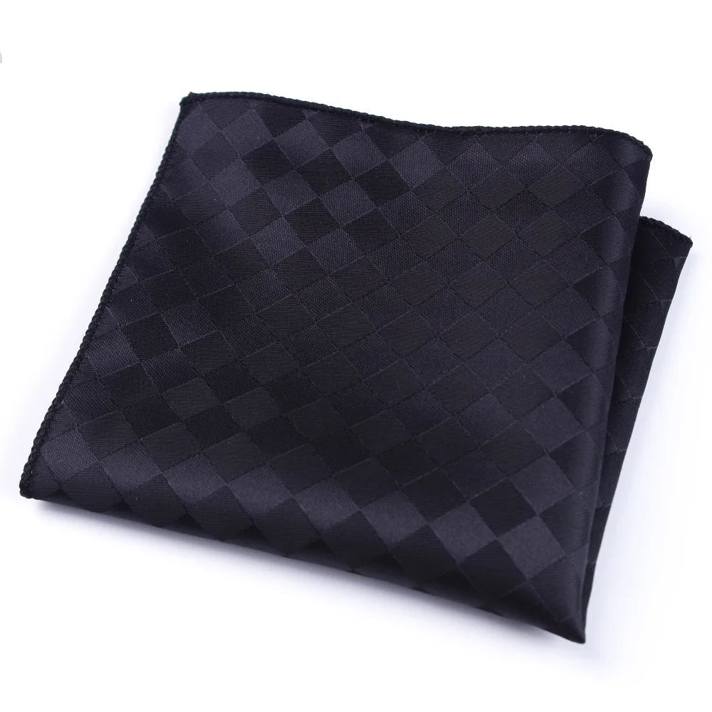 Pochette costume homme losange noir sur fond anthracite