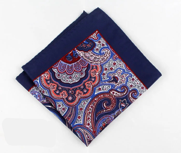 Pochette costumes Cachemire bleue rouge orange