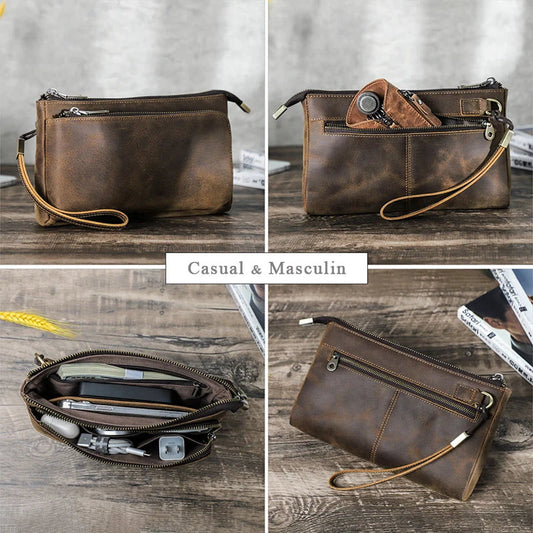Pochette cuir homme 
