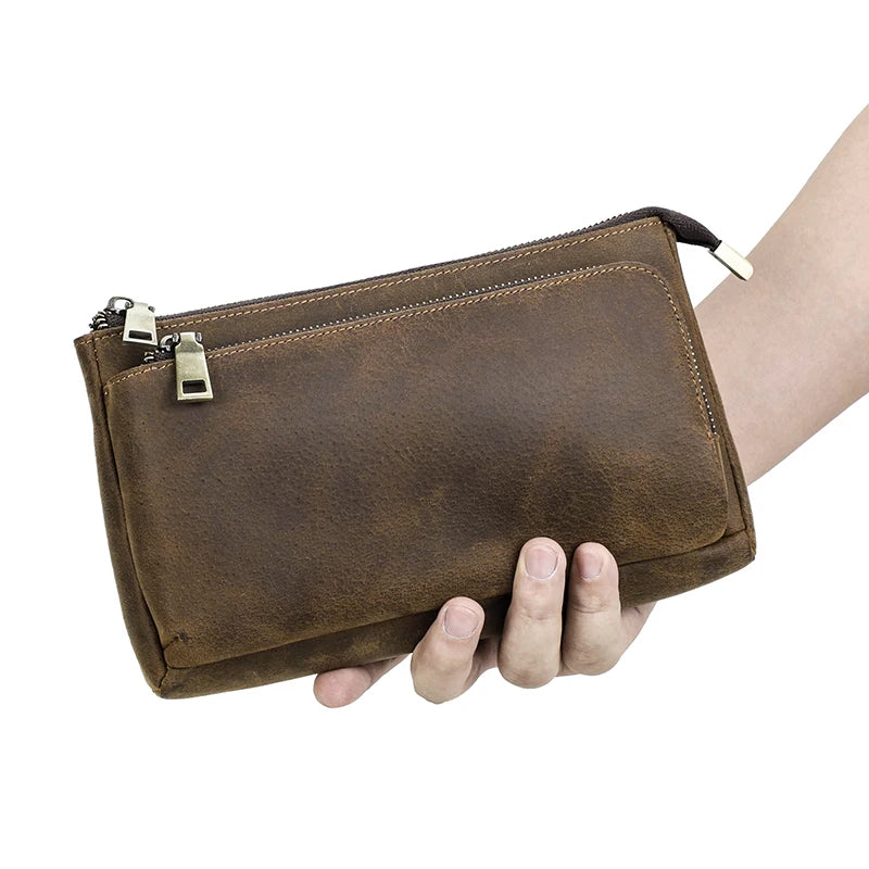 Pochette cuir homme visuel porte main 