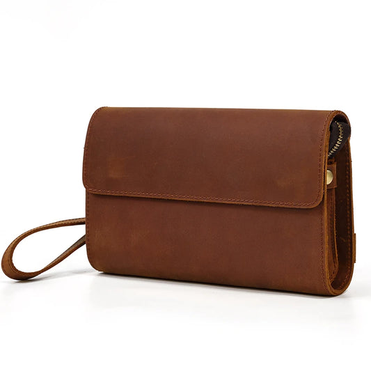 Pochette cuir veritable