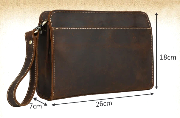 Pochette cuir veritable dimensions