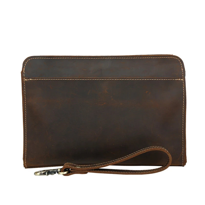 Pochette cuir veritable dragonne amovible