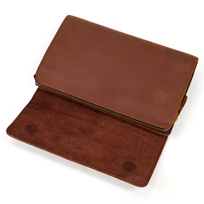 Pochette cuir veritable  rabat ouvert