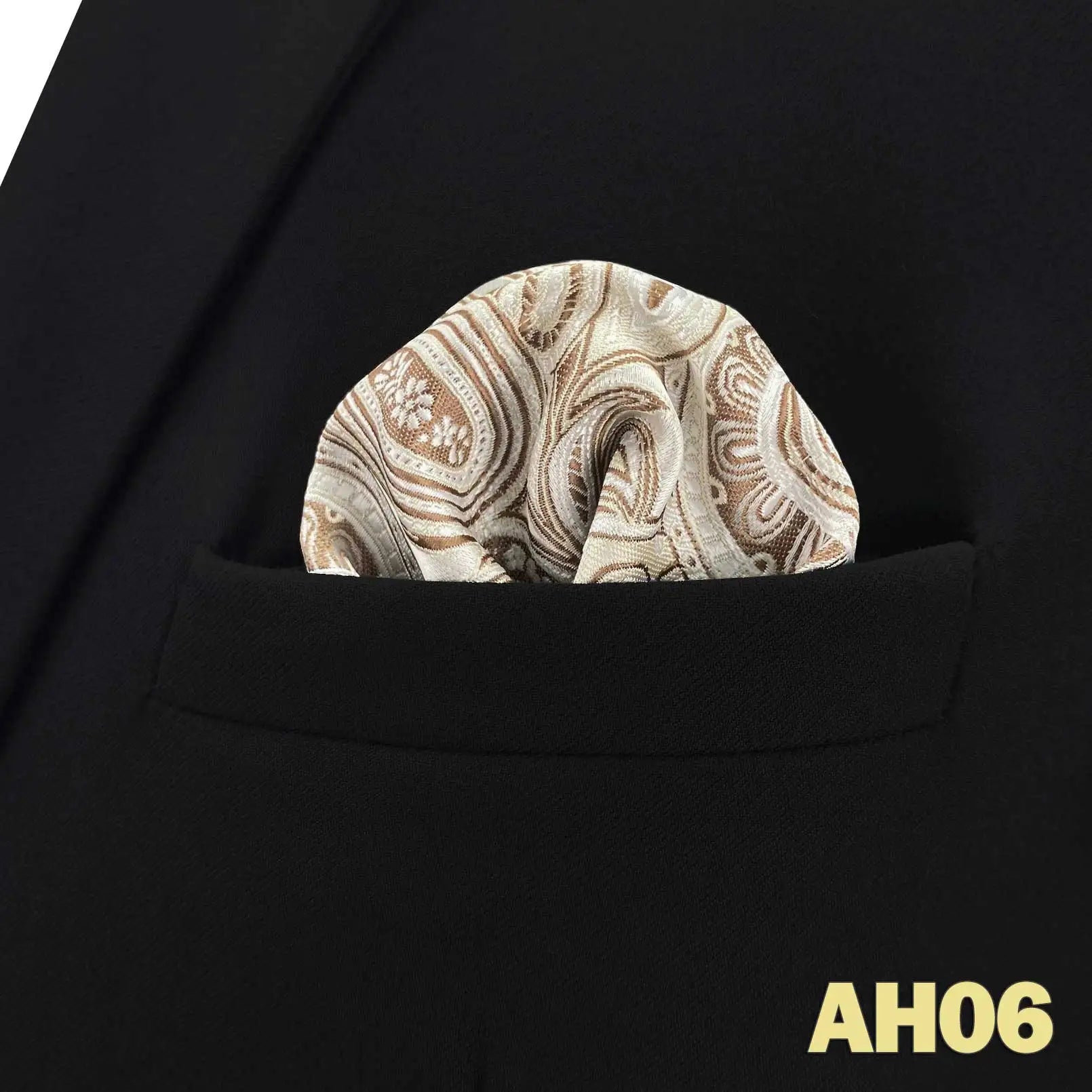 Pochette de costume cachemire ivoire et beige