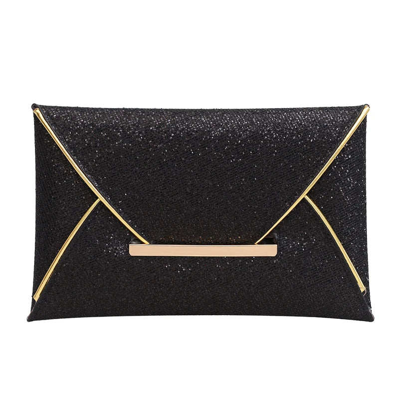 Pochette de soiree noire scintillant