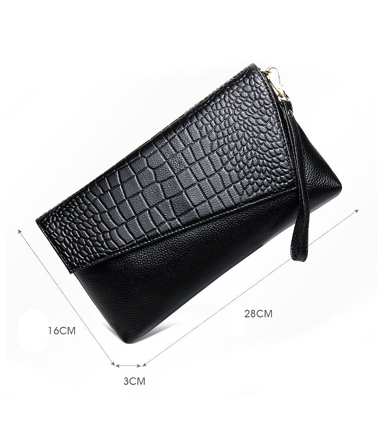 Pochette en cuir femme bandoulière dimensions