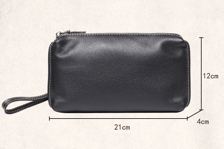 Pochette en cuir veritable dimensions