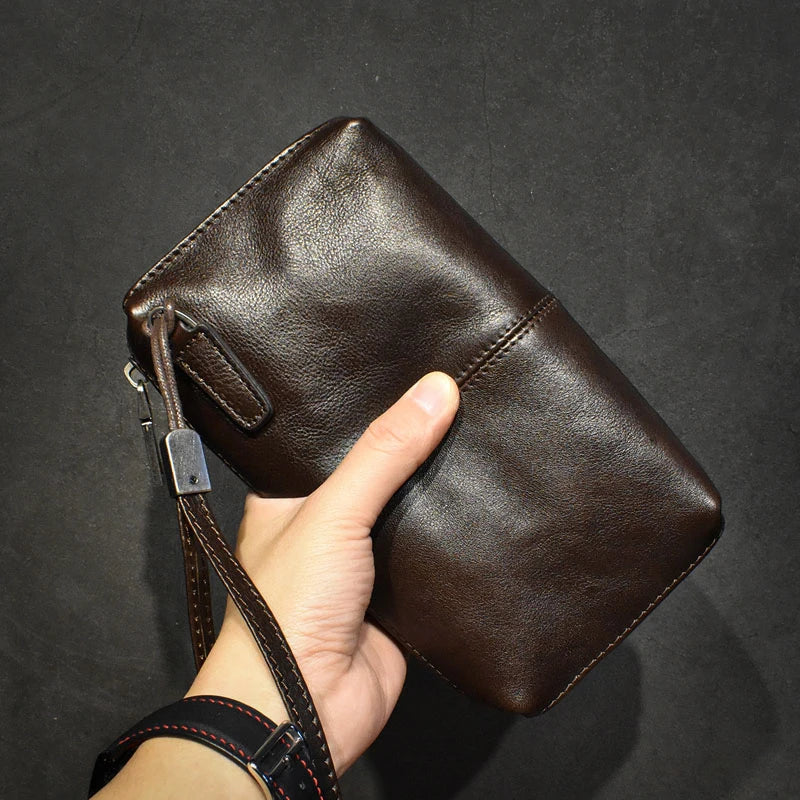 Pochette_en_cuir_veritable_dragonne_marron cafe