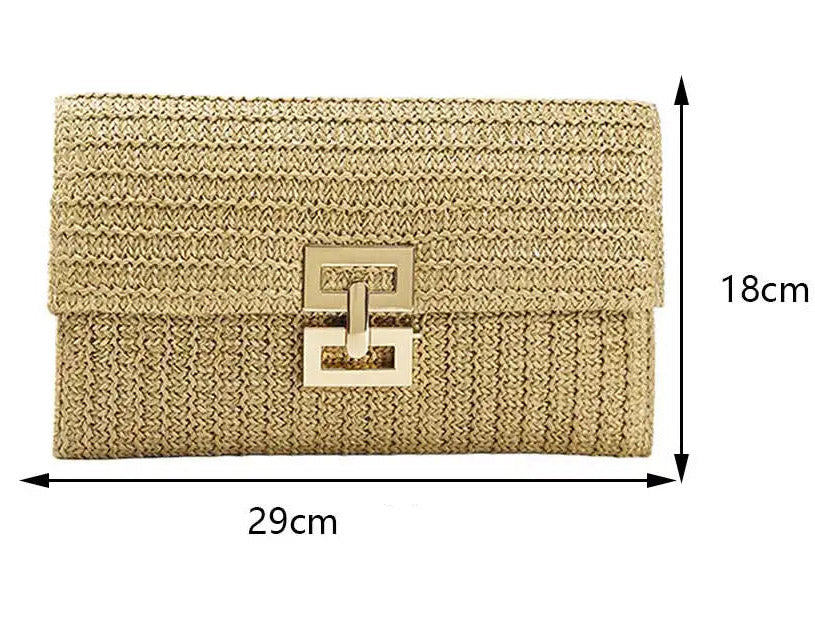 Pochette en paille Dimensions