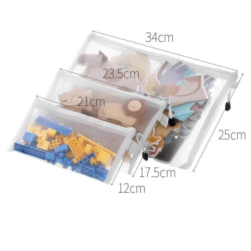 Pochette_en_plastique_transparent_ lot de 3 dimensions 