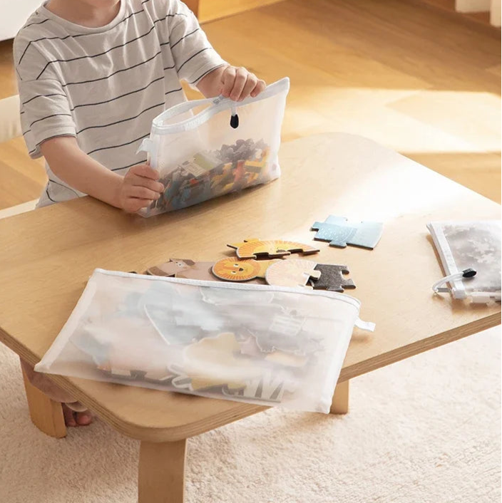 Pochette en plastique transparent tri et rangement puzzle