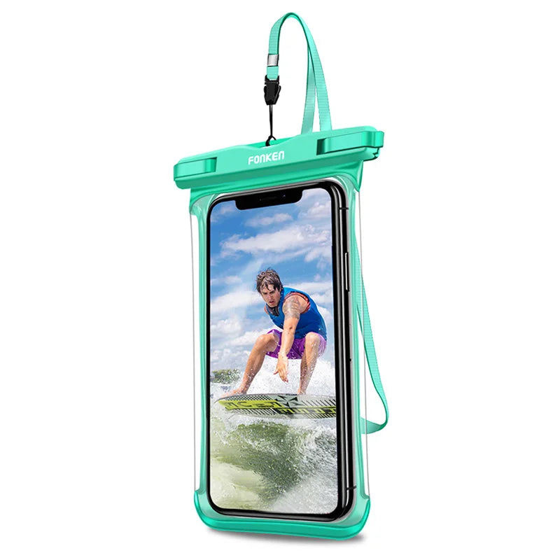 Pochette étanche téléphone Samsung  verte