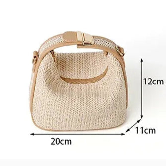 Pochette femme bandouliere raphia  boheme ete dimensions 