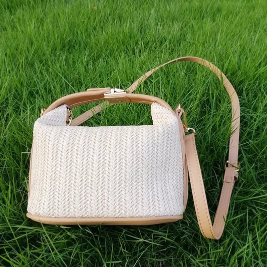 Pochette femme bandouliere raphia boheme ete 