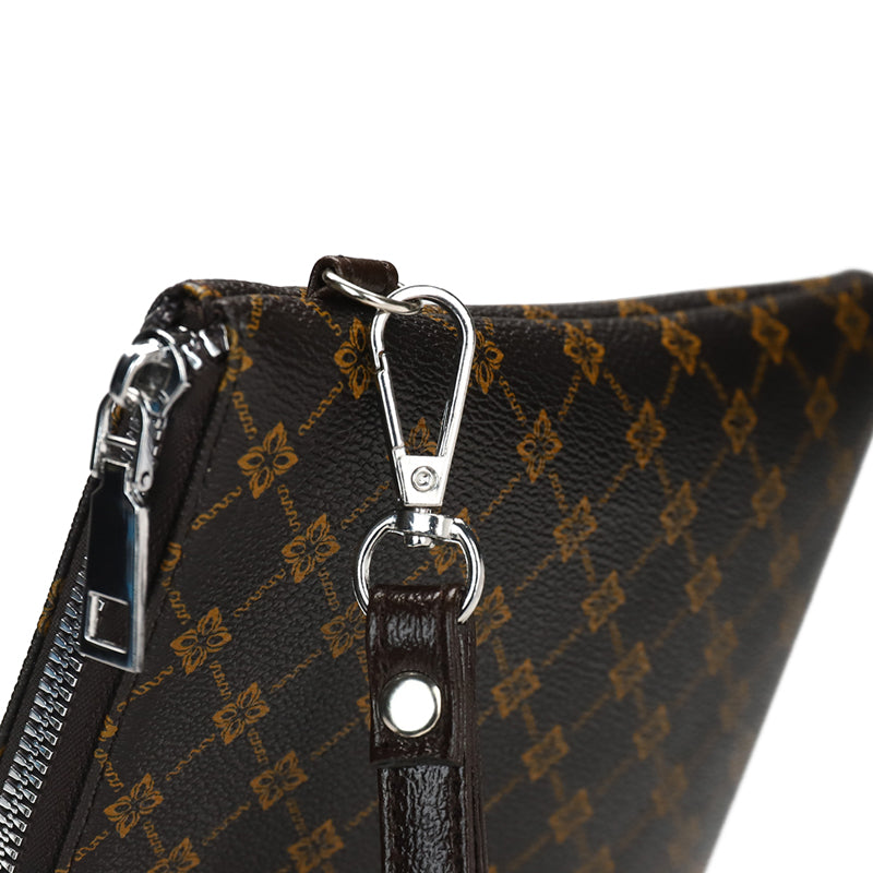 Pochette homme Luxe detail zip mousqueton