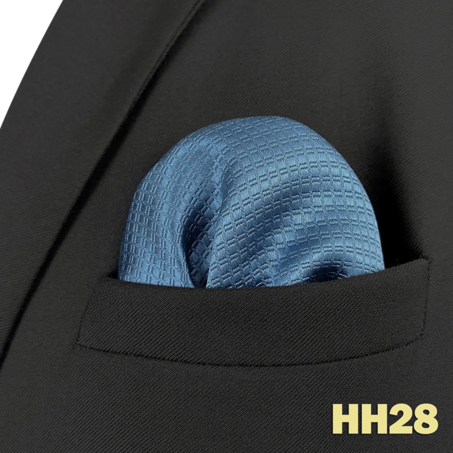 Pochette homme costume  bleu polaire