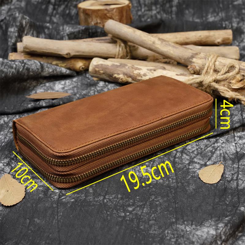 Pochette homme cuir véritable dragonne dimensions 2 ZIP