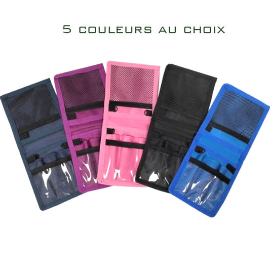 Pochette infirmière 5 couleurs  : bleu foncé noir violet bleu rose