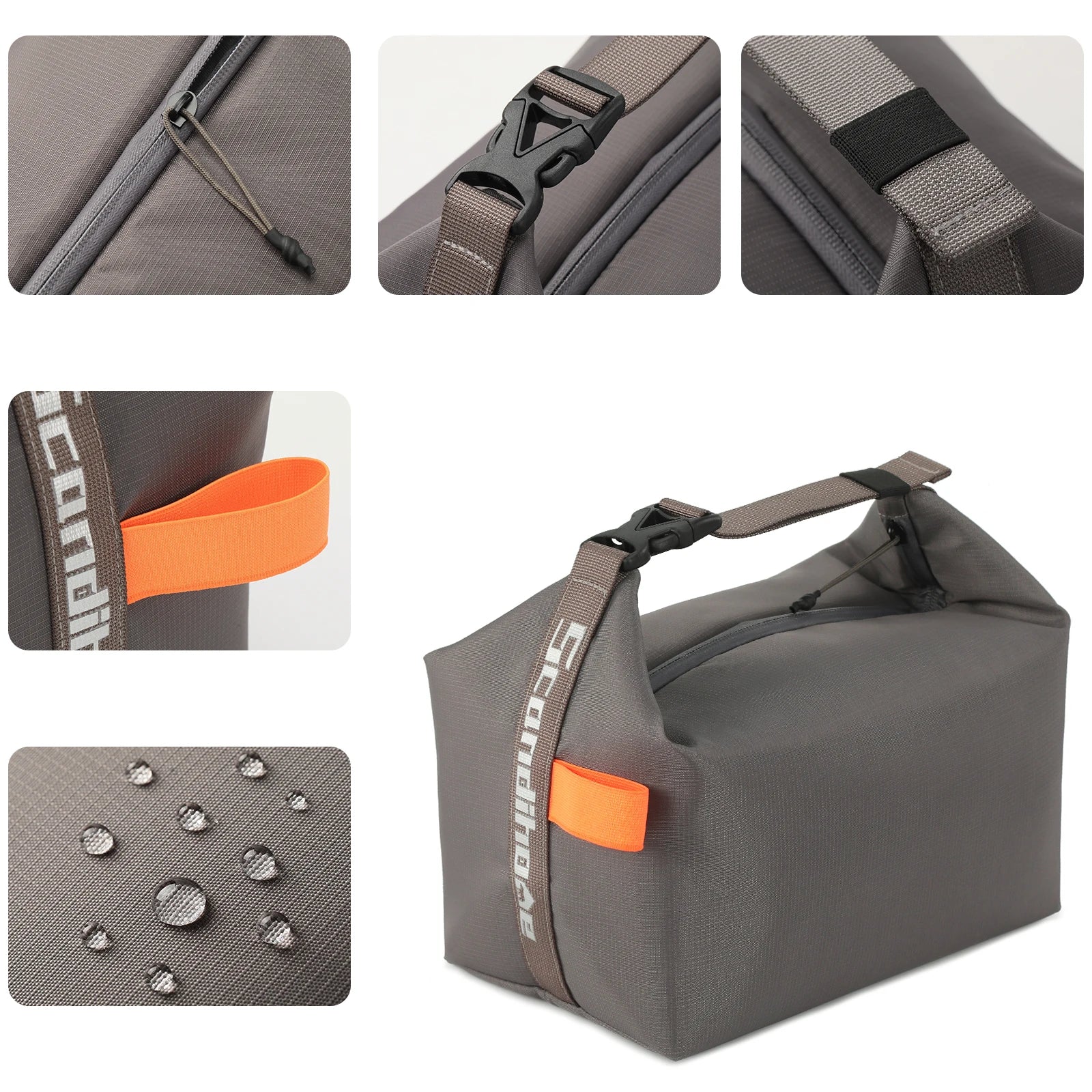 Pochette isotherme  grise détails