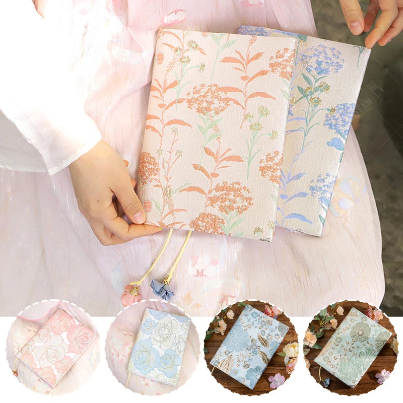 Pochette livre artistique floral  bleu rose visuels