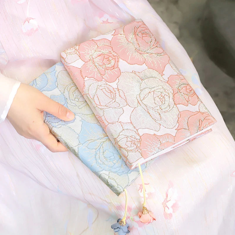Pochette livre artistique floral  bleue ou orange